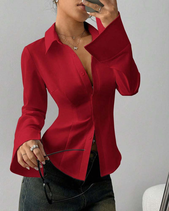 Elegantna Slim-Fit Koszula Damska