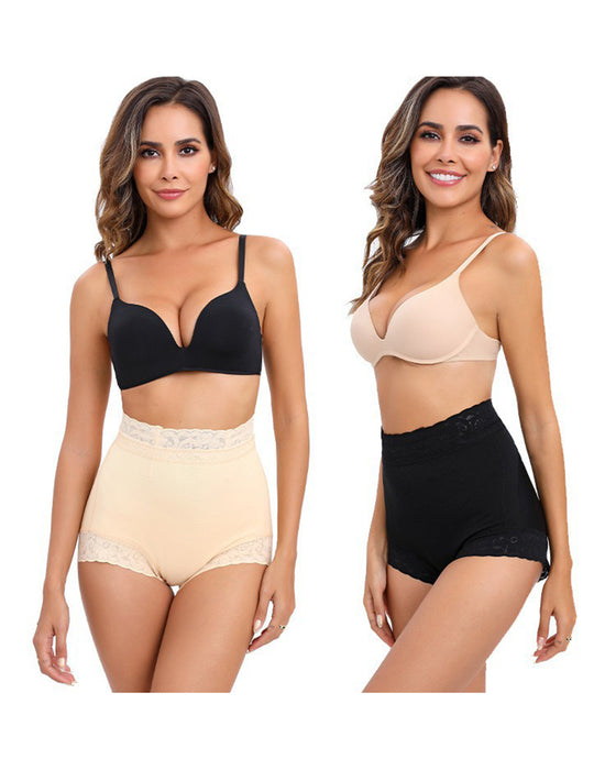 Majtki koronkowe kontrolujące brzuch i podnoszące pośladki