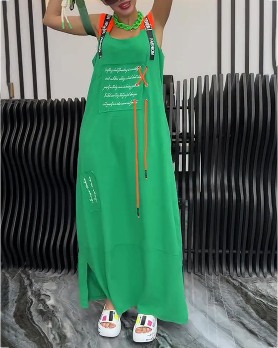 Sukienka Bez Rękawów Spersonalizowany Napis