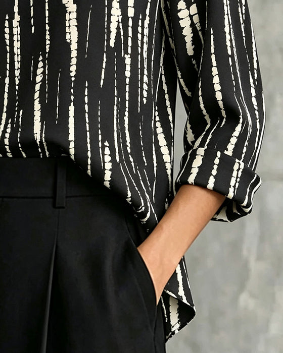 Top Drapowany Cowl Dekolt Linia