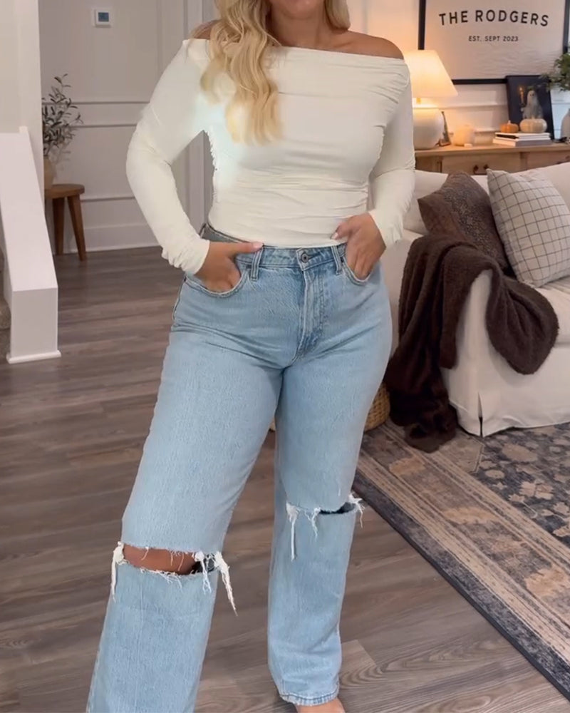 Top Jednoramienna Slim Fit I Uniwersalny