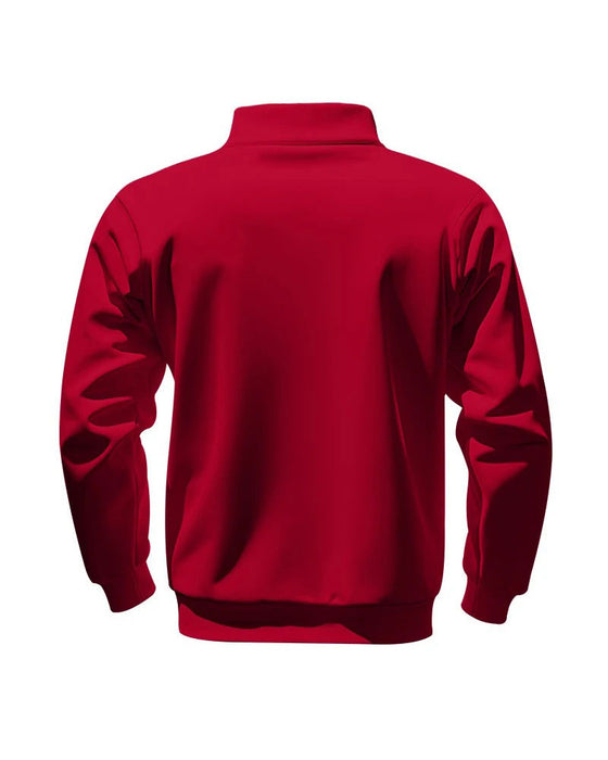 Sweatshirt Jednolity Kolor Stójka Zamek
