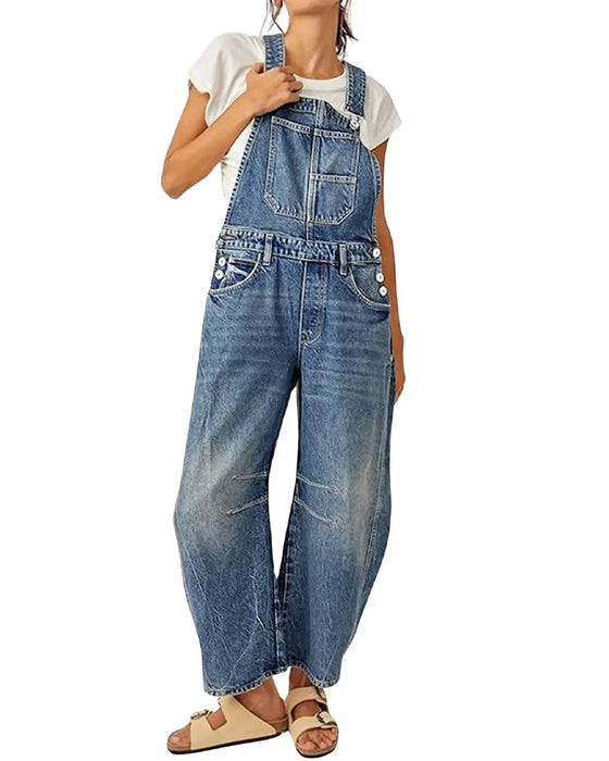 Kombinezon Z Kieszeniami I Szelkami Z Denimu