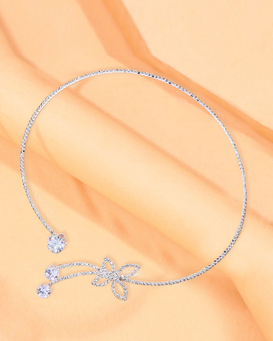 Choker z motyla w jednolitym kolorze