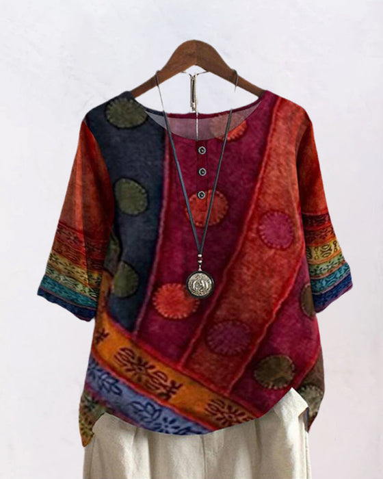 Casualowy top z nadrukiem