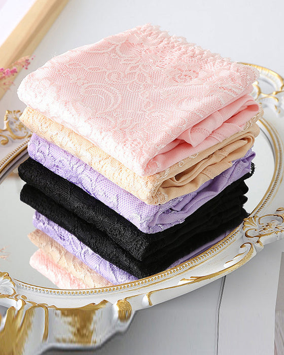 Koronkowe majtki z damskie wysokim stanem