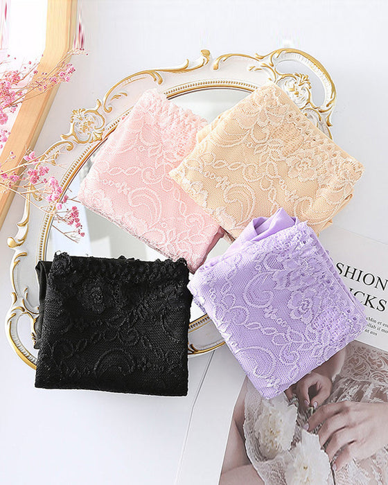 Koronkowe majtki z damskie wysokim stanem