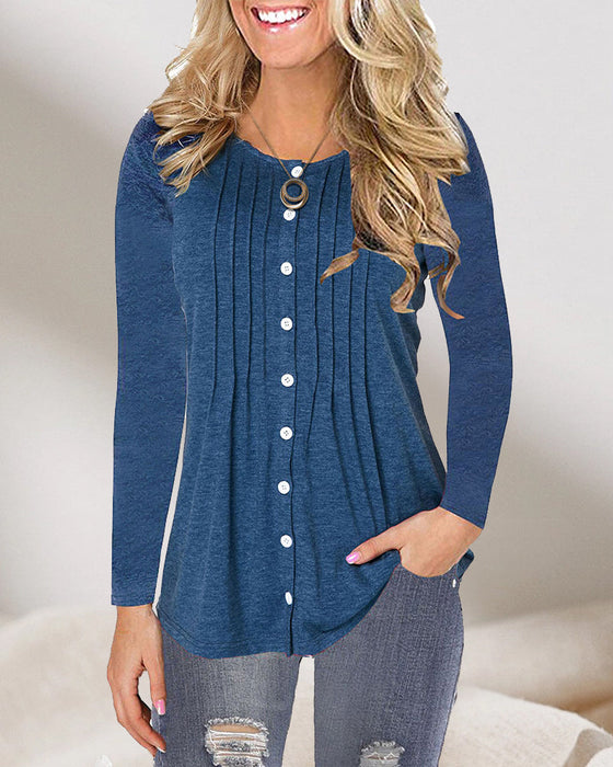 Codzienny top z długim rękawem