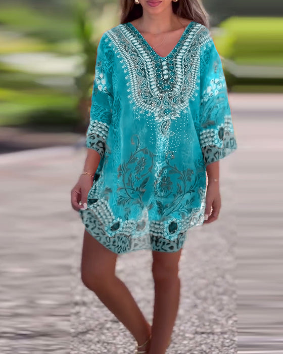 Bluzka W Etniczny Wzór