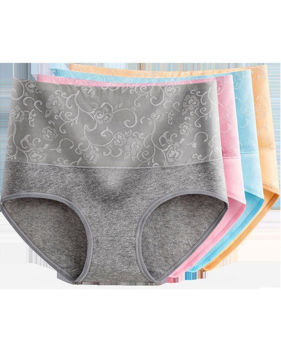 Żakardowe figi z wysokim stanem