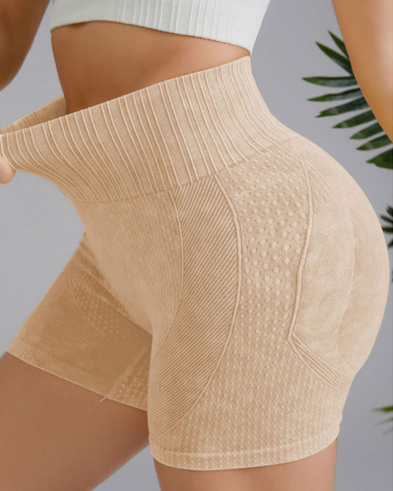 Proste jednokolorowe wysokie biodrowe spodenki