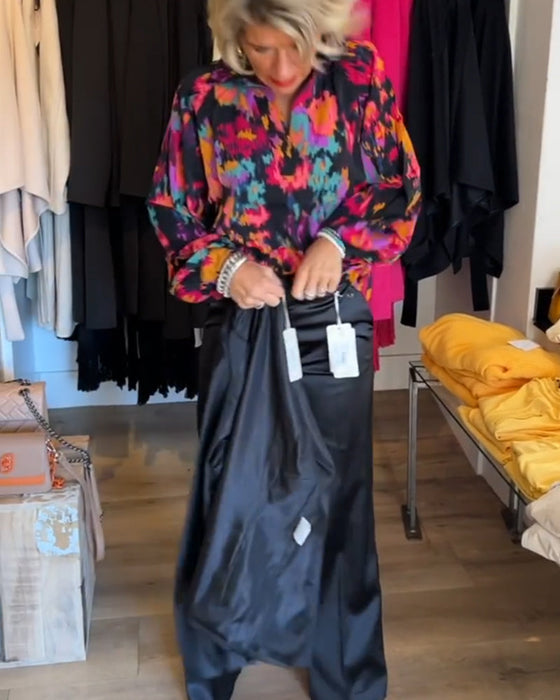 Elegancka bluzka z długim rękawem z personalizowanym nadrukiem