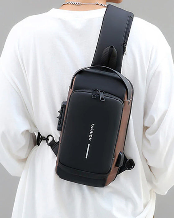 Torba na klatkę piersiową z hasłem antykradzieżowym