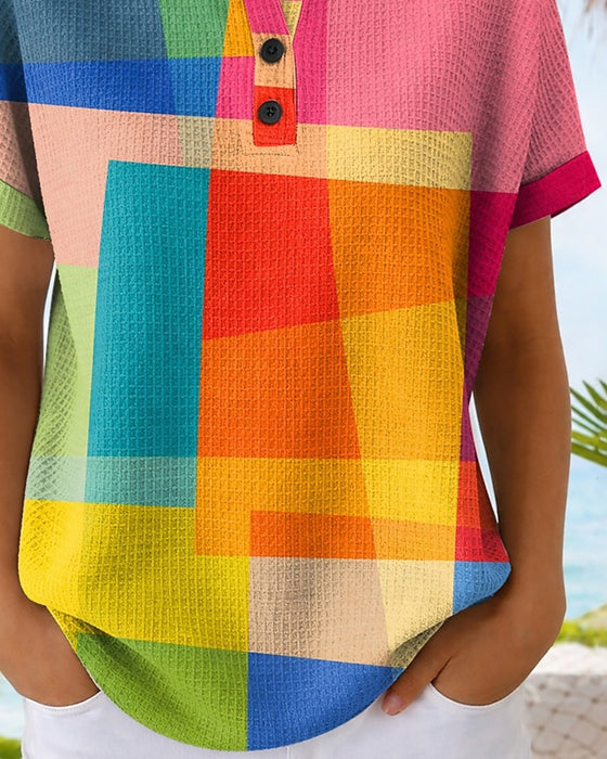 Top W Kratę Guzik Krótki Rękaw