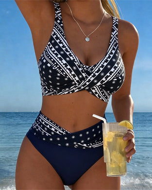 Bikini Geometryczny Nieregularny Wzór Moda