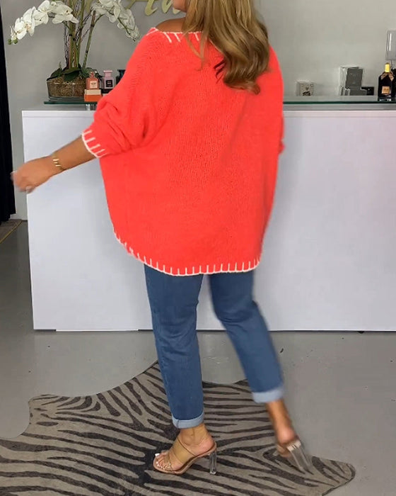 Sweterek z okrągłym dekoltem