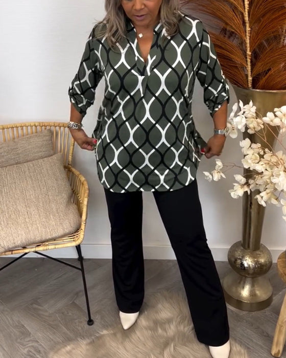 Bluzka z długim rękawem i nadrukiem