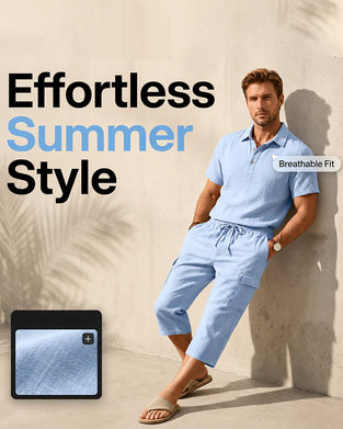 Set Polo Top Capri Spodnie