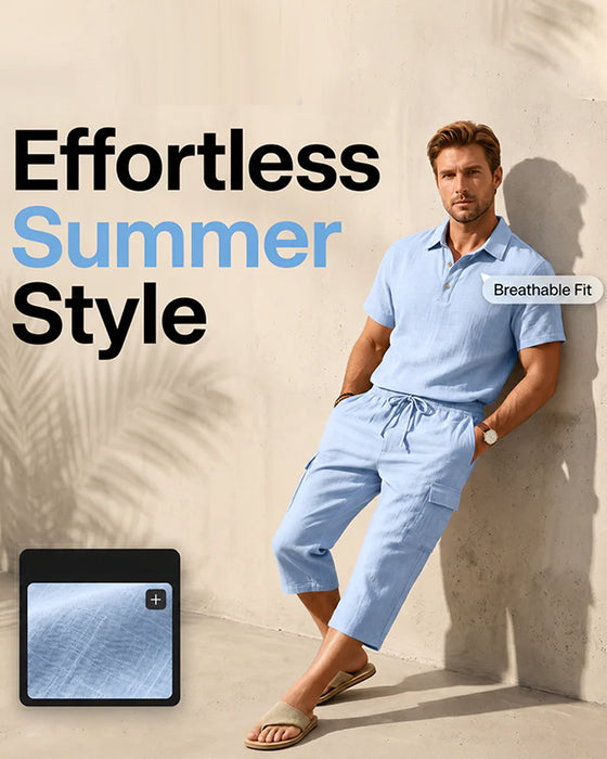 Set Polo Top Capri Spodnie