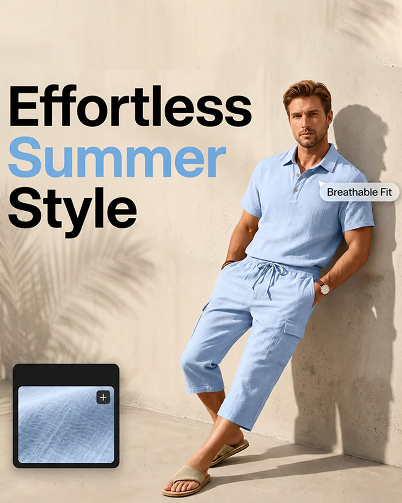 Set Polo Top Capri Spodnie