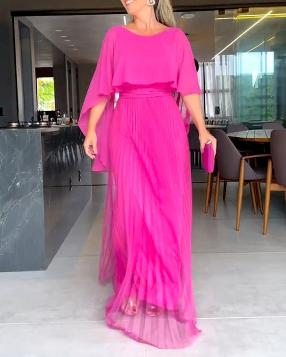 Sukienka maxi z okrągłym dekoltem