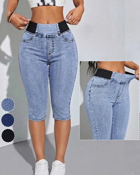 Jeans Elastyczny Stan Skrócony