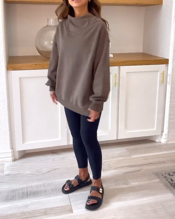 Bluza retro z rozcięciem i stójką