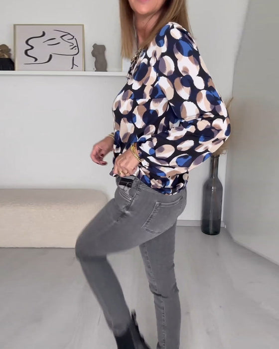 Elegancka bluzka na ramiączkach z nadrukiem