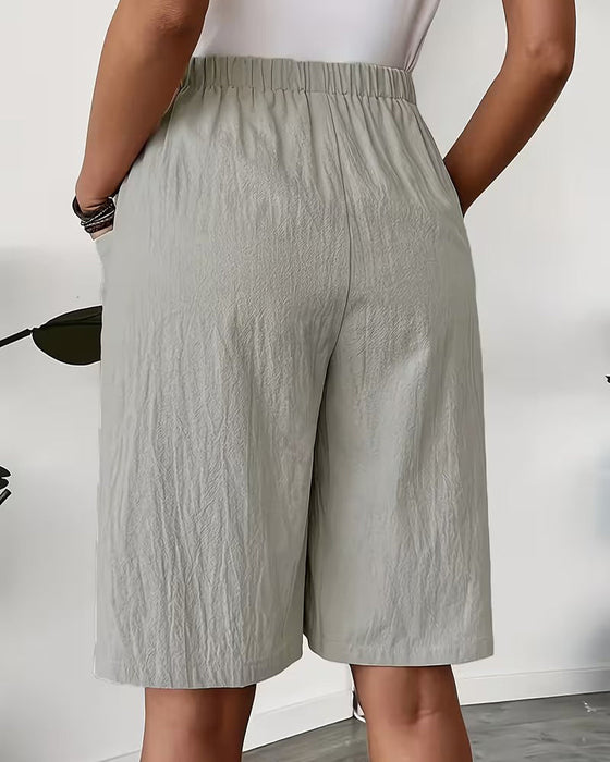Szorty 100% Bawełna Casual Kieszeń Design