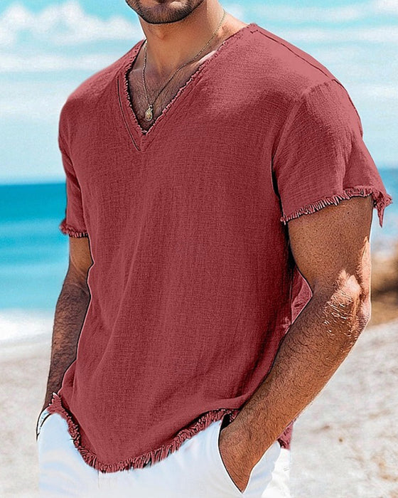 T-Shirt Męskie Gładki Krótki Rękaw