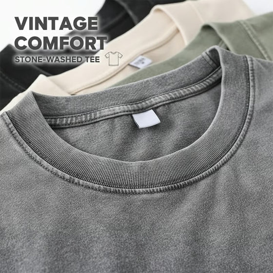 T-Shirt Męski Vintage Luźny
