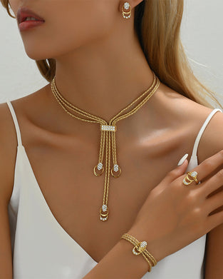 Prosty komplet naszyjnik i kolczyki