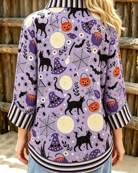 Bluzka Klapa Guzik Pasek Halloween