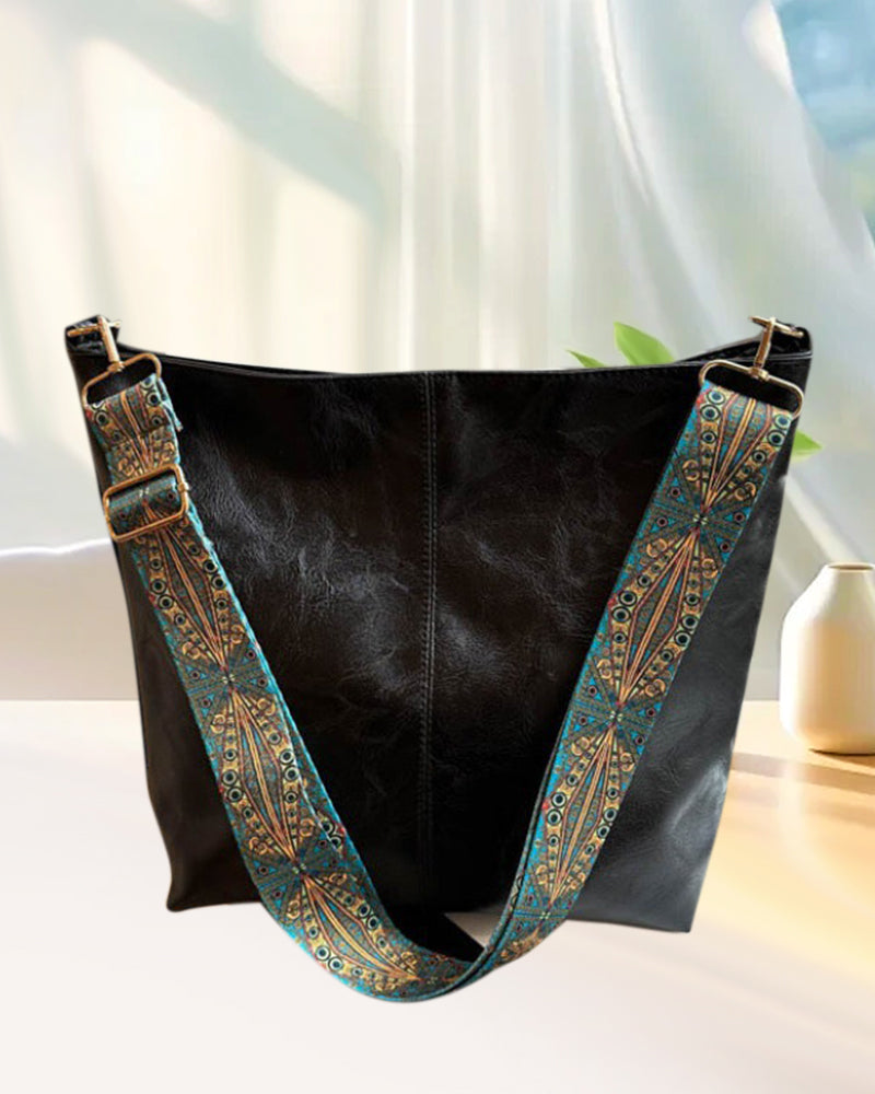 Torba o dużej pojemności z paskiem na ramię w stylu vintage