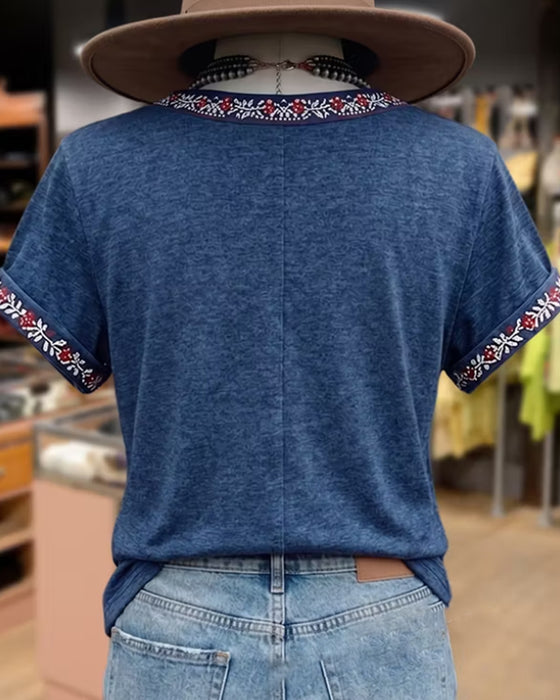T-Shirt Z Nadrukiem Fajerwerków Kolorowe Bloki