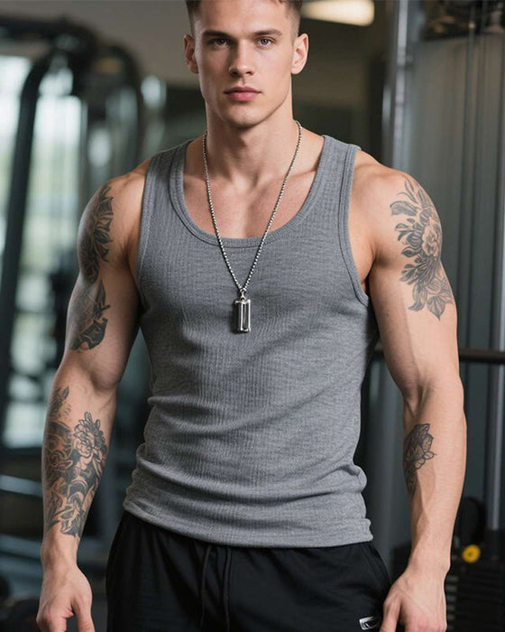 Top Męski Bawełna Fitness