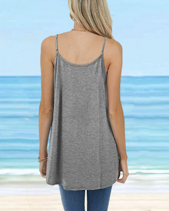 Camisole Damskie Basic Okrągły Dekolt