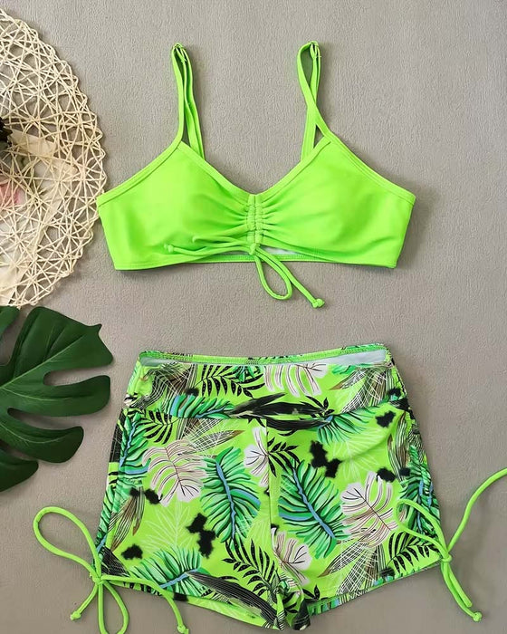 Bikini Opaska Na Szyję Kamizelka Tropikalny Liść