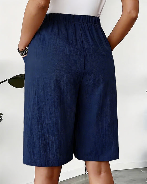 Szorty 100% Bawełna Casual Kieszeń Design