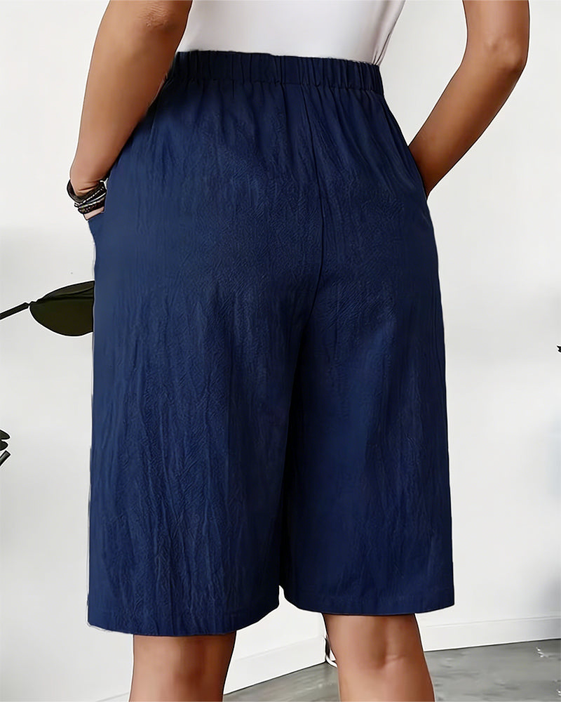 Szorty 100% Bawełna Casual Kieszeń Design