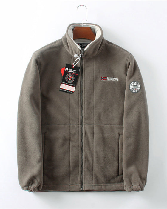 Kurtka Męska Podwójna Warstwa Fleece & 50% RABATU