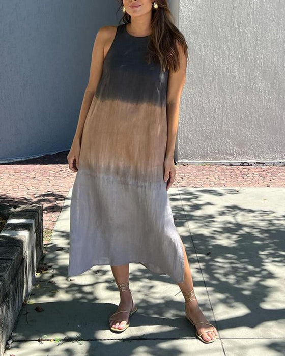 Gradientowa sukienka bez rękawów