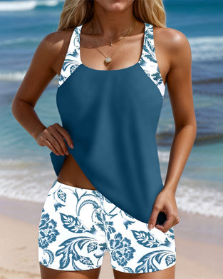 Tankini Dwuczęściowe z Nadrukiem