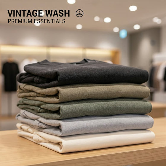 T-Shirt Męski Vintage Luźny