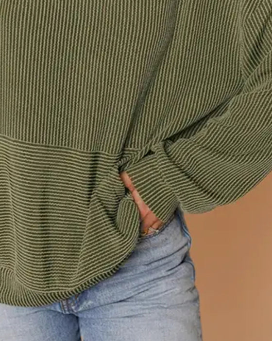 Pullover Luźny Twist Hoodie