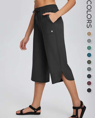 👖 Capris Kobiety Szeroka Noga Joga