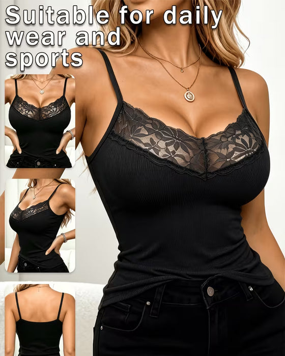 Tank Top Koronka Plecy Ramiączko Spaghetti