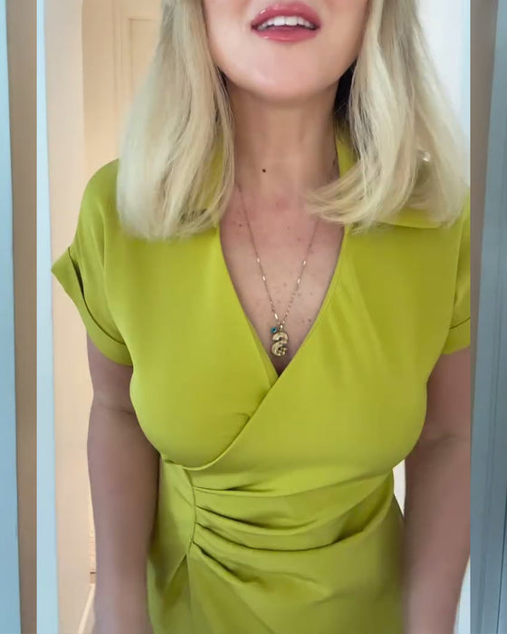 Sukienka Klapa Jednokolorowa Plisowana Talia