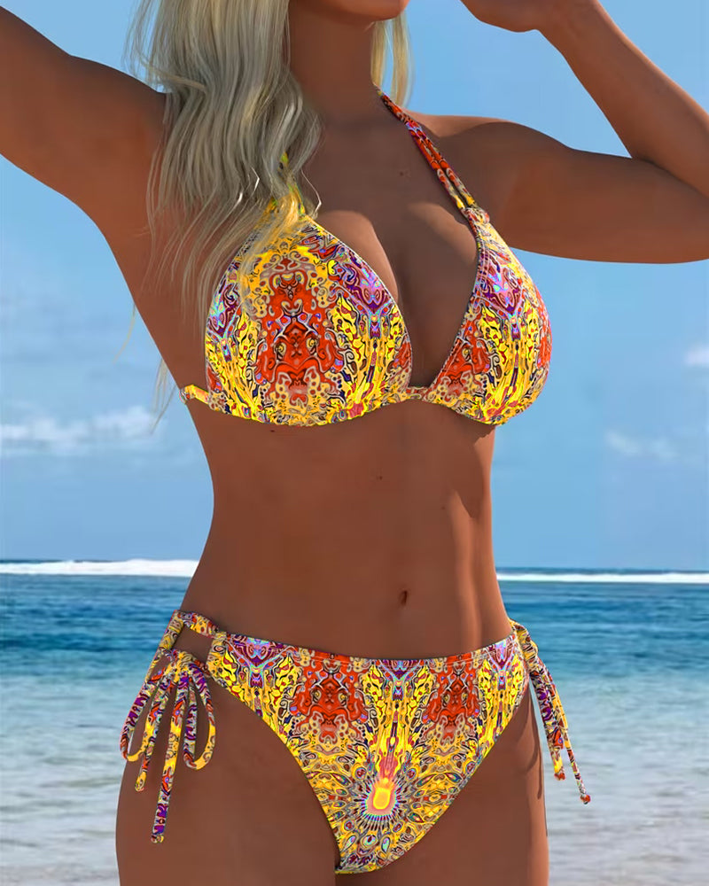 Bikini Kolorowy Karczek Druk