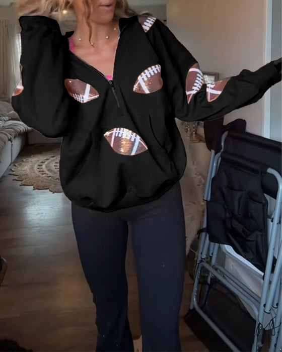 Bluza Z Kapturem Rugby Cekiny